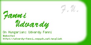 fanni udvardy business card